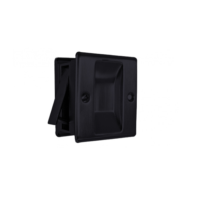 Cal-Royal Passage Sliding Door Lock Function, Flat, Matte Black