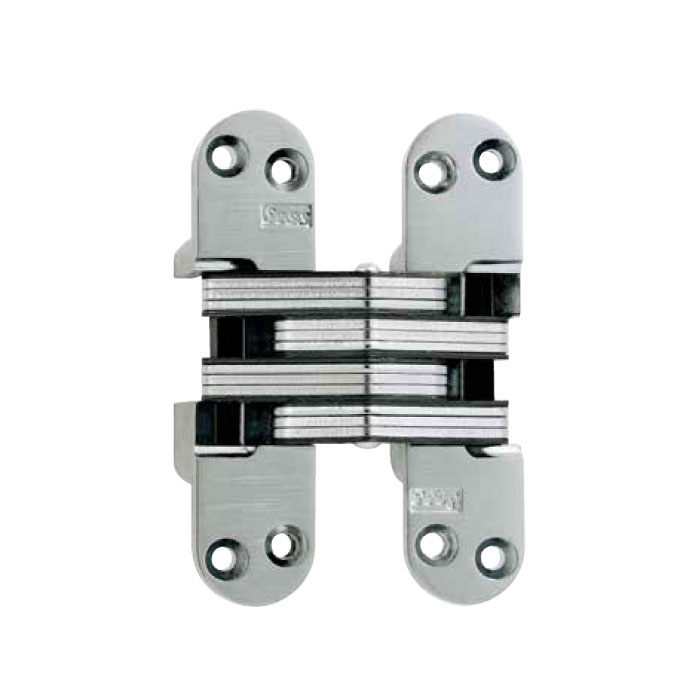 Soss Model 218 Invisible Hinge For 1-3/4" To 2" Thick Wood Or Metal Applications, Satin Nickel