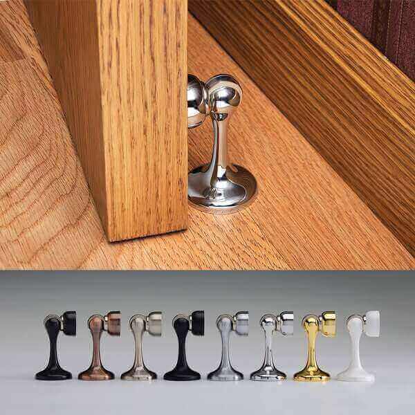 Soss Magnetic Door Holder/Stop, Satin Chrome